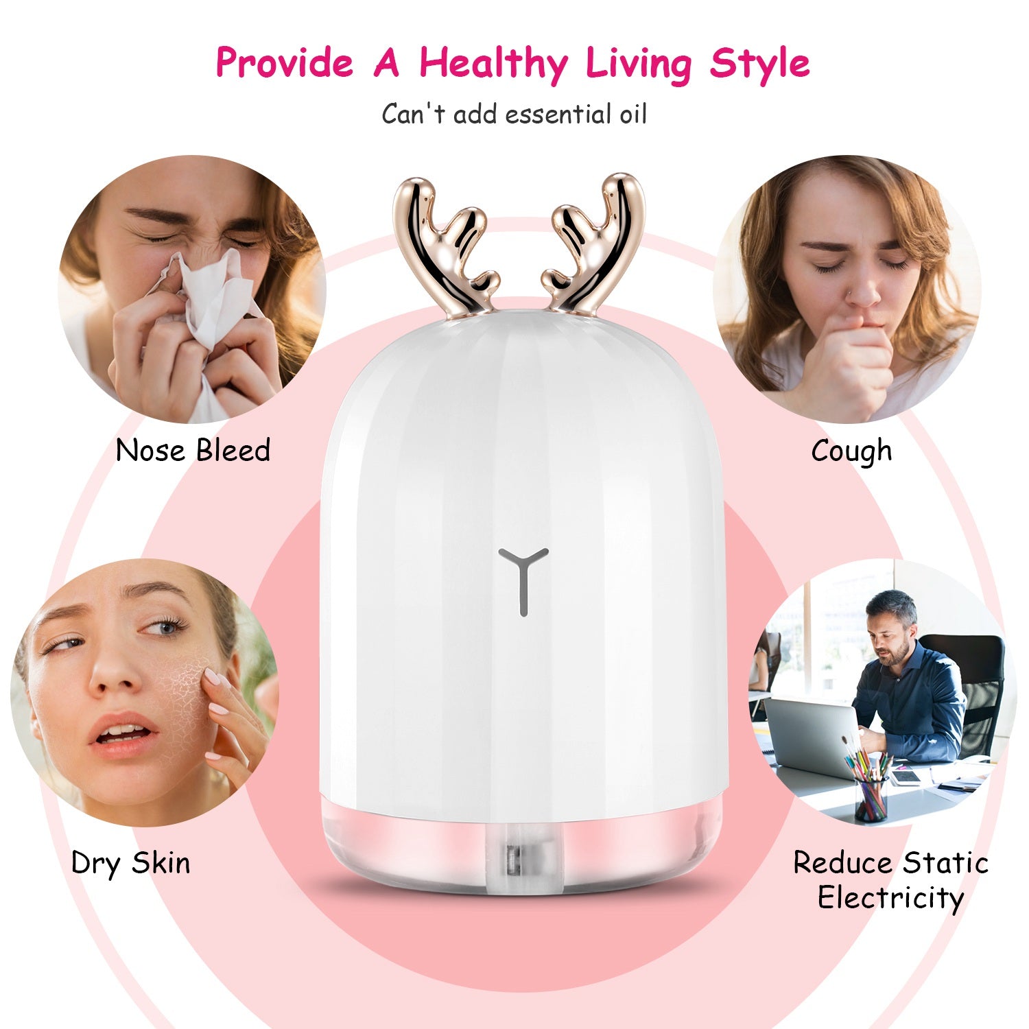 1Pc 220ml Cool Mist Humidifier Ultrasonic Air Diffuser Atomizer With 7 Color Breathing Lights Auto Off Office Home Yoga