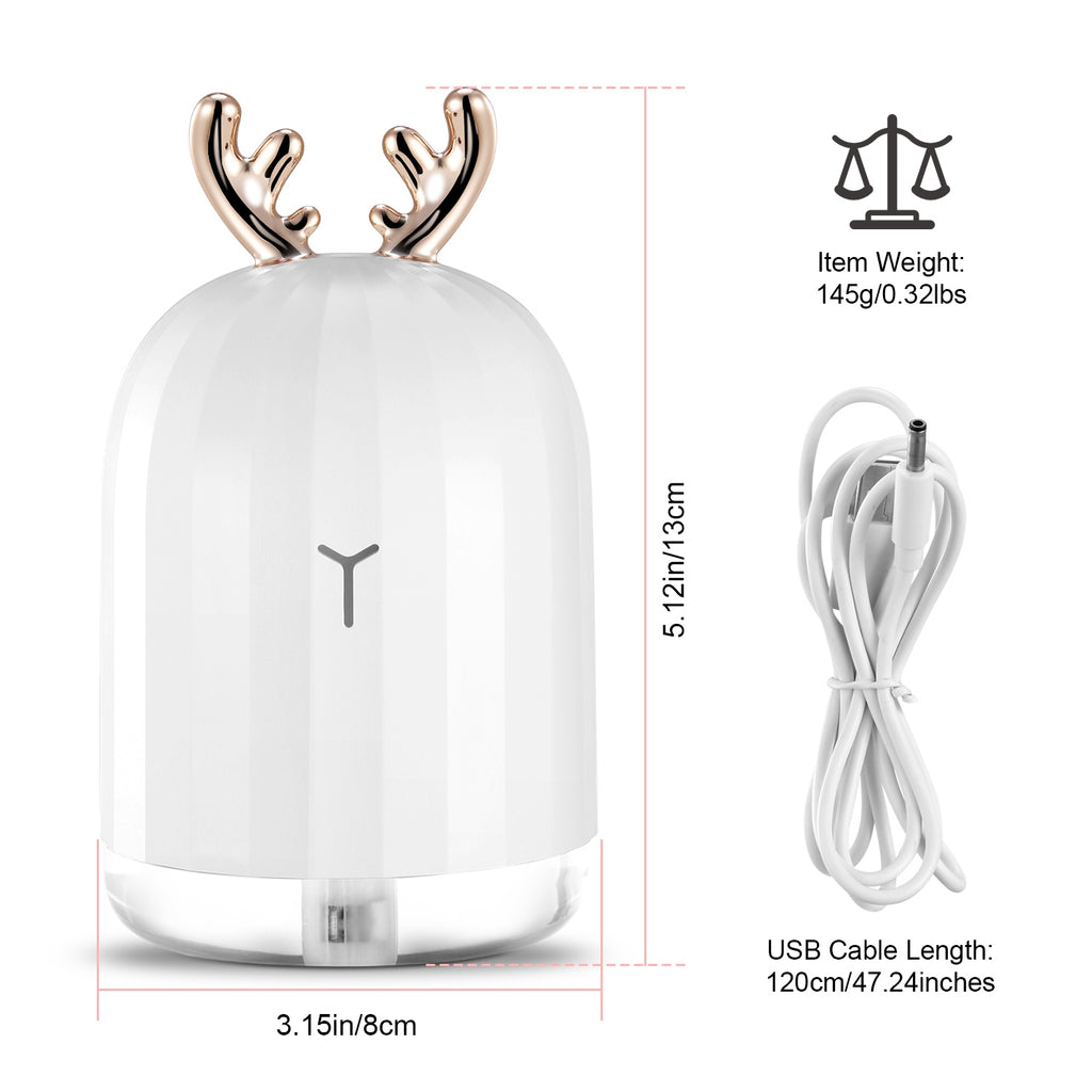 1Pc 220ml Cool Mist Humidifier Ultrasonic Air Diffuser Atomizer With 7 Color Breathing Lights Auto Off Office Home Yoga